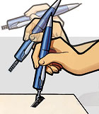 Stift um 180° drehen Stift um 180° drehen